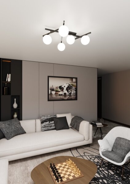 Stropní svítidlo SMART 5xE14/10W/230V černá/bílá