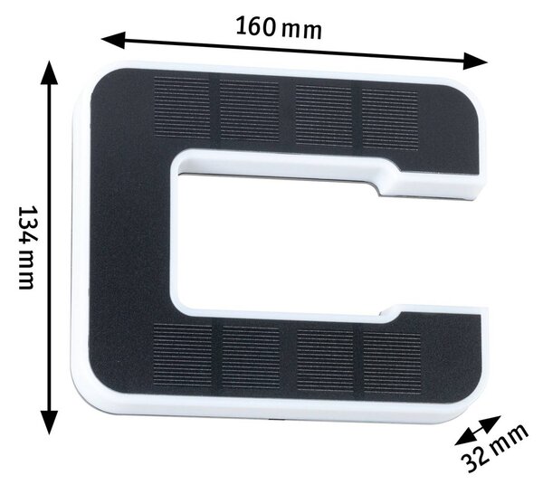 Paulmann LED solární písmeno c
