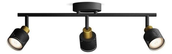 Philips Niall bodové svítidlo 3x GU10 5W bez zdroje 48,5cm IP20, černé