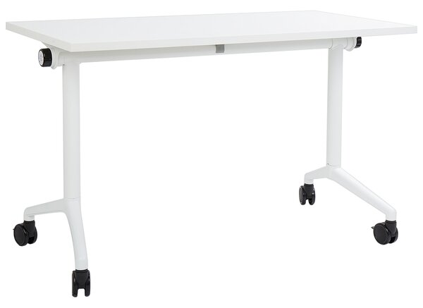 Skládací psací stůl CAVI Bílá 120 cm 60 cm s koly