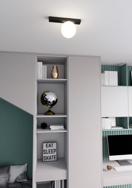 Stropní svítidlo FIT 1xE14/10W/230V černá/bílá