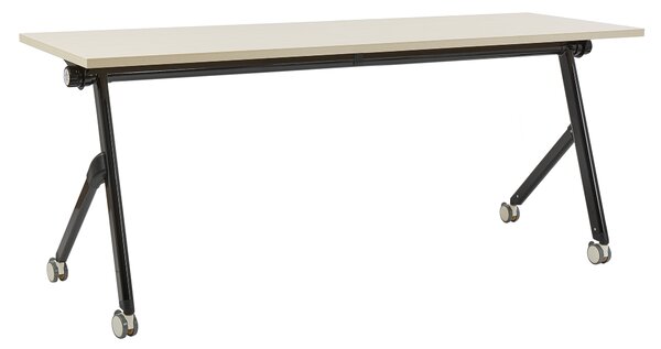 Skládací psací stůl BENDI Světle hnědá 180 cm 60 cm s koly