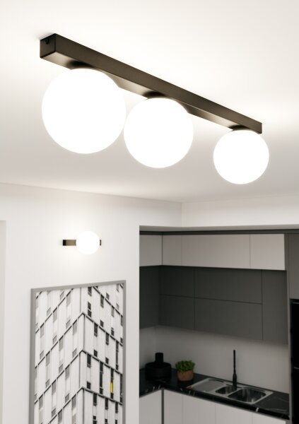 Stropní svítidlo FIT 3xE14/10W/230V černá/bílá