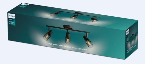 Philips Palms bodové svítidlo 3x E14 25W bez zdroje 48,5cm IP20, černé