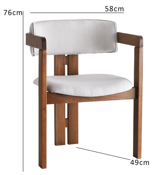 Kalune Design Jídelní židle CO z masivu béžová/ořech