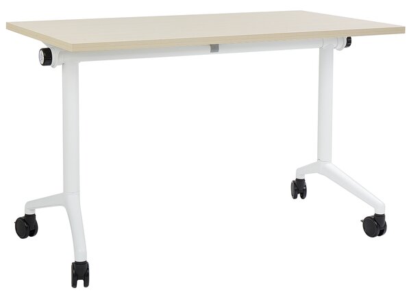 Skládací psací stůl CAVI Světle hnědá 120 cm 60 cm s koly