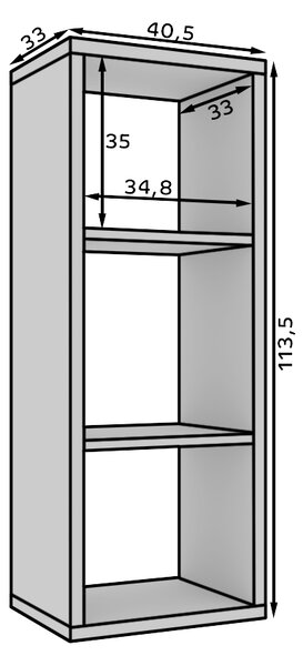 ADRK Furniture Regál Cleo I BS-CLE-I-S