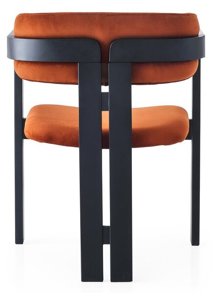 Kalune Design Jídelní židle CO Velvet z masivu skořicová/černá