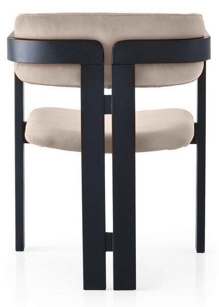 Kalune Design Jídelní židle CO Velvet z masivu béžová/černá