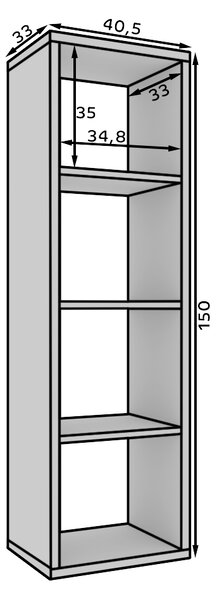 ADRK Furniture Regál Cleo II BS-CLE-II-S