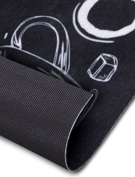 Hanse Home, Běhoun Cook & Clean 105733 Black White, 50x150, černá, kuchyně