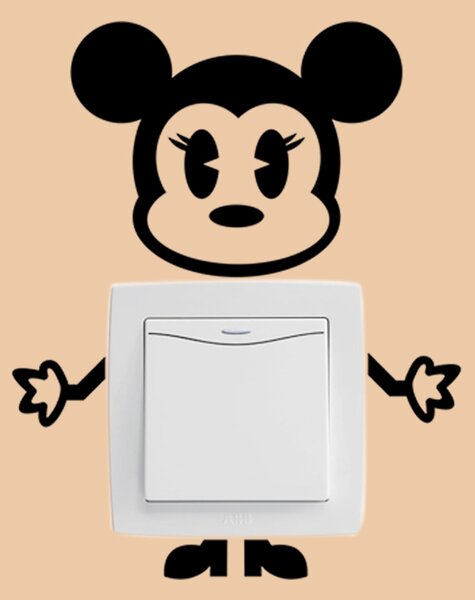 Samolepka na vypínač "Minnie Mouse" 19x15 cm