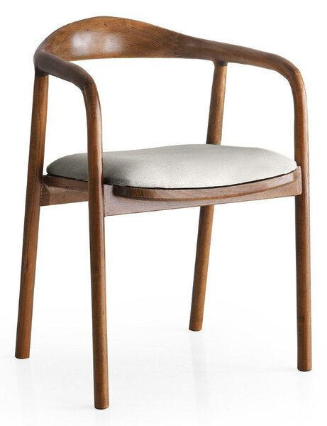 Kalune Design Jídelní židle PA z masivu přírodní hnědá/světle šedá