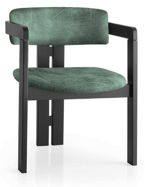 Kalune Design Jídelní židle CO z masivu zelená/černá