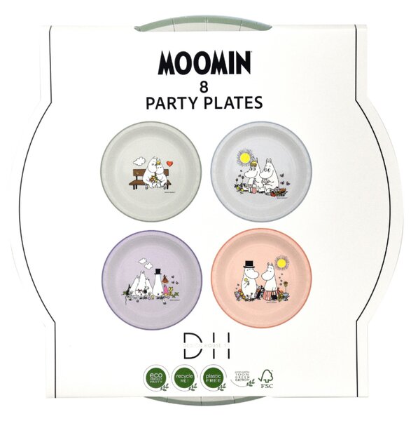 Suomen Korttipiste Papírové párty talíře Moomin 8ks