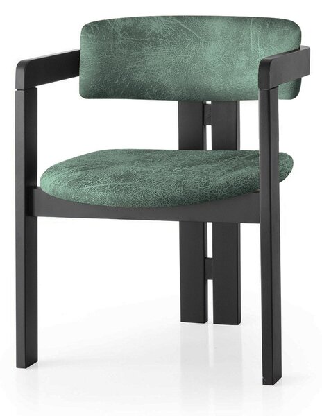 Kalune Design Jídelní židle CO z masivu zelená/černá