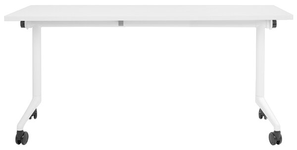Skládací psací stůl CAVI Bílá 160 cm 60 cm s koly