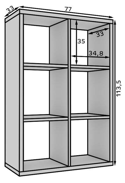 ADRK Furniture Regál Cleo IV BS-CLE-IV-S