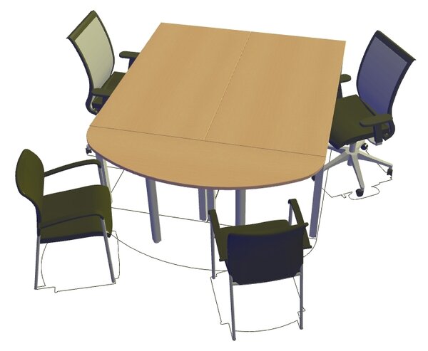 Přísed Pro Office B 160x45 cm Barva: Třešeň