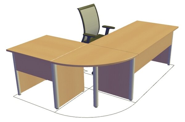 Přísed Pro Office A 80x80 cm Barva: Třešeň