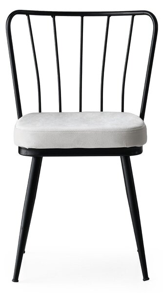 Kalune Design Sada 4 ks jídelních židlí Yildiz černá/světle šedá