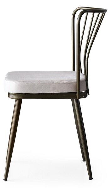 Kalune Design Sada 4 ks jídelních židlí Yildiz hnědá/béžová