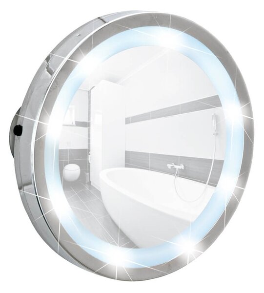 WENKO LED nástěnné zrcadlo MOSSO chrom 15x15x3 cm