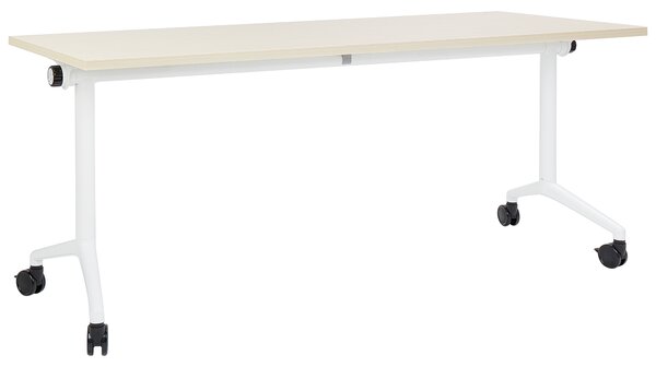 Skládací psací stůl CAVI Světle hnědá 180 cm 60 cm s koly