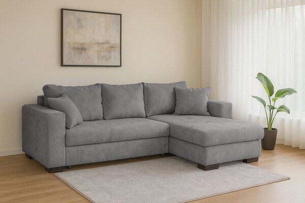 ROHOVÁ SEDAČKA, textil, šedá Carryhome - Sedací soupravy