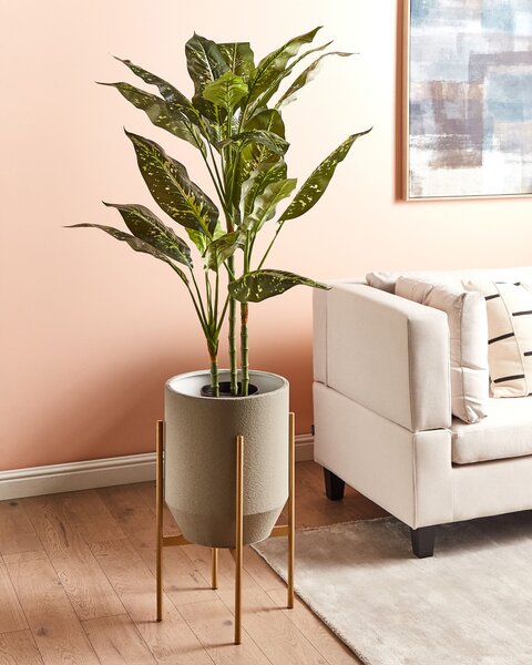Květináč na stojanu HYBRIDUM Kov 33 cm Šedá