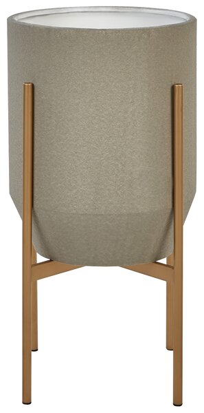Květináč na stojanu HYBRIDUM Kov 33 cm Šedá