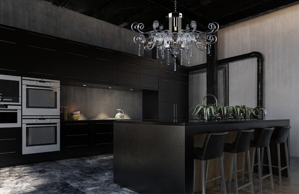 Designový lustr EL4188+103, Varianta Stříbrný