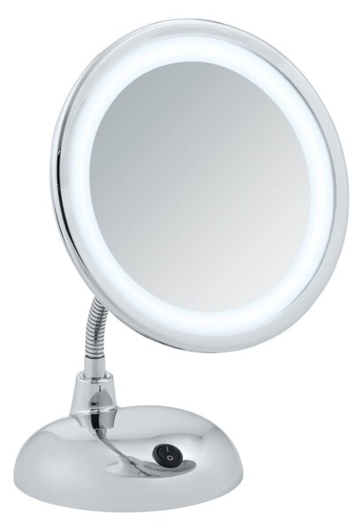 WENKO LED stojící kosmetické zrcátko STYLE chromové 28x18x12 cm