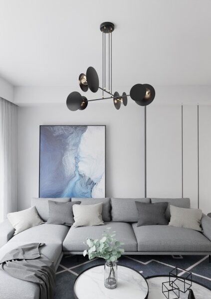 Lustr na lanku IDEA 4xE27/15W/230V černá