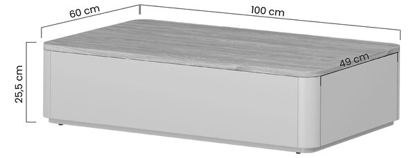 Konferenční stolek Elivo 100 cm - kašmírová / dub olejovaný