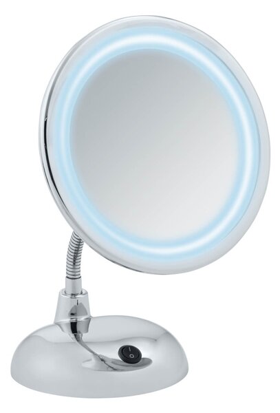 WENKO LED stojící kosmetické zrcátko STYLE chromové 28x18x12 cm