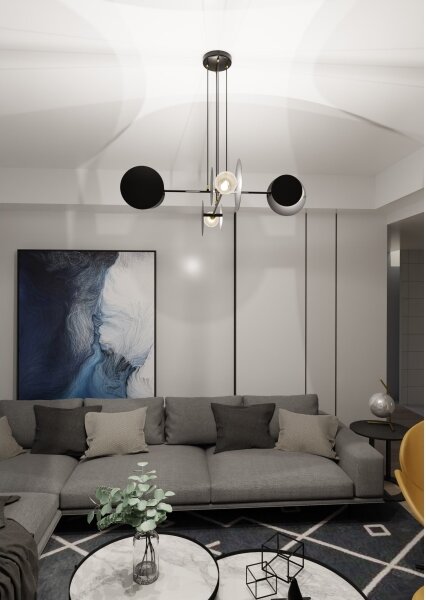 Lustr na lanku IDEA 4xE27/15W/230V černá
