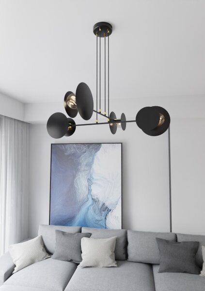 Lustr na lanku IDEA 4xE27/15W/230V černá