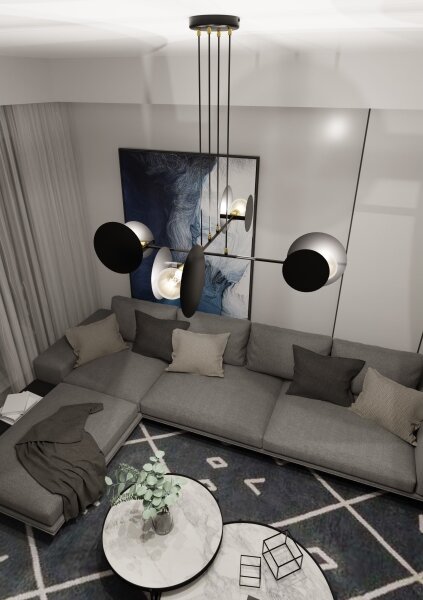Lustr na lanku IDEA 4xE27/15W/230V černá