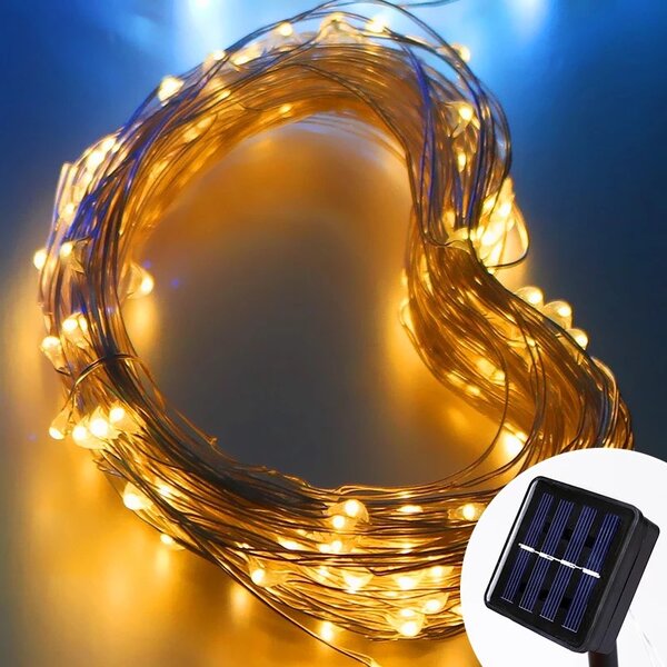 Solární LED světelný řetěz - 12m