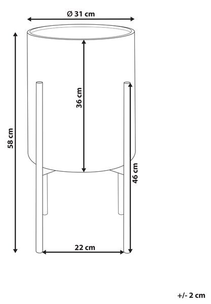 Květináč na stojanu ALPINUS Kov 31 cm Taupe
