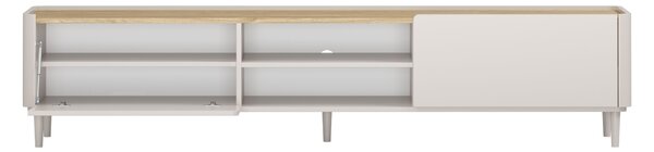 TV stolek Elivo 220 cm na nožkách - kašmírová / dub olejovaný