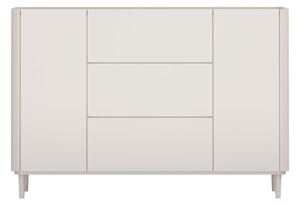 Komoda Elivo 150 cm se zásuvkami na nožkách - kašmír / olejovaný dub