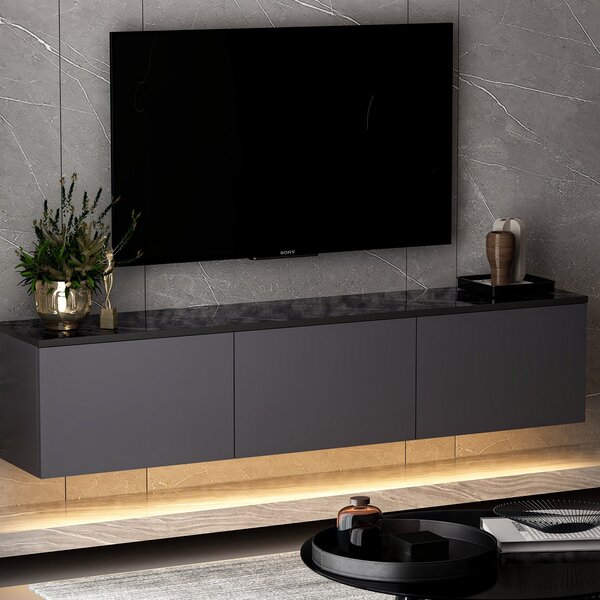 TV stolek/skříňka Neola 1 (antracit) (s osvětlením)