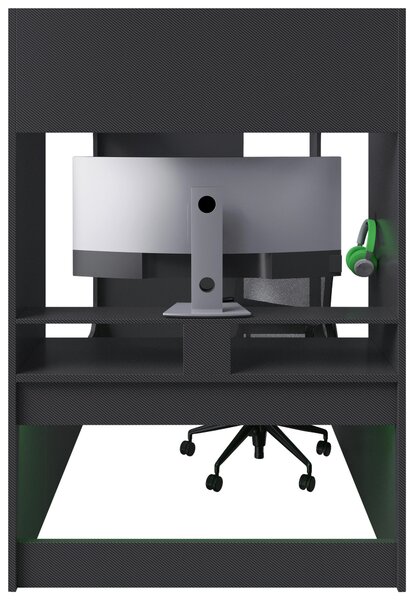 VYSOKÁ POSTEL 120/200 cm, černá Minecraft - Dětské pokoje sestavy