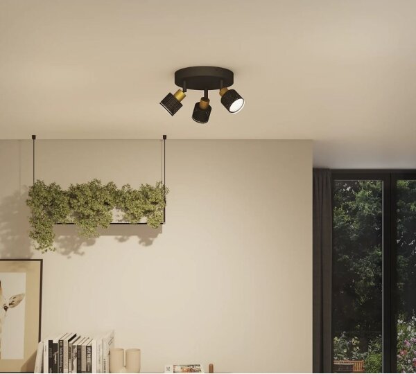 Philips - Bodové svítidlo NIALL 3xGU10/5W/230V černá/mosaz