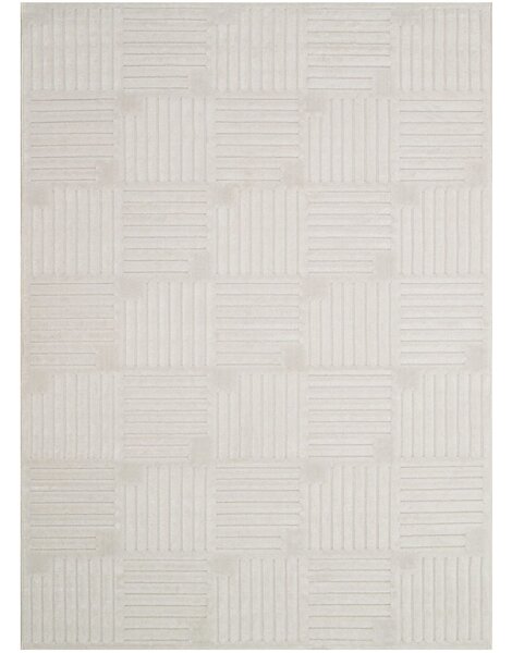 Odolný 3D koberec KORDOBA K4 BÍLÁ 80x150 cm