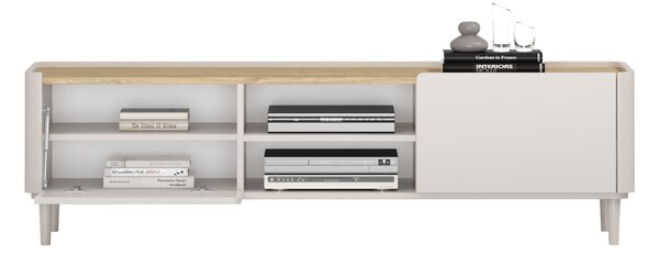 TV stolek Elivo 170 cm na nožkách - kašmírová / dub olejovaný