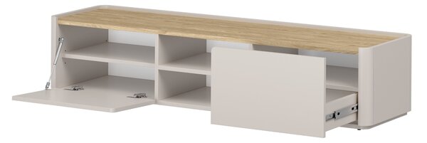 TV stolek Elivo 170 cm se zásuvkou - kašmír / olejovaný dub