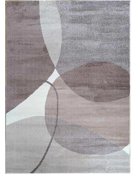 Odolný koberec VALENCIA HNĚDÝ KRÉMOVÝ 80x150 cm
